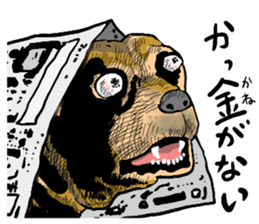 wig dog sticker #7162054