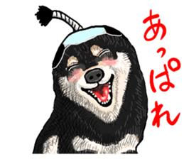 wig dog sticker #7162055