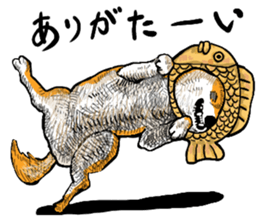 wig dog sticker #7162060