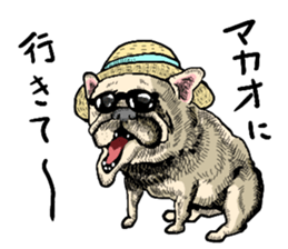 wig dog sticker #7162069