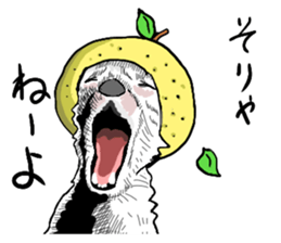 wig dog sticker #7162070