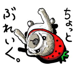 wig dog sticker #7162071