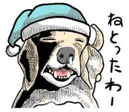 wig dog sticker #7162075