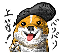 wig dog sticker #7162080