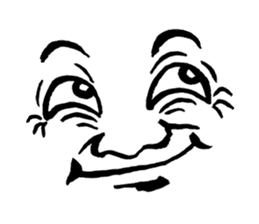 Mischievous face sticker #7183664