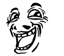 Mischievous face sticker #7183669