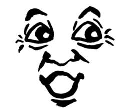 Mischievous face sticker #7183671