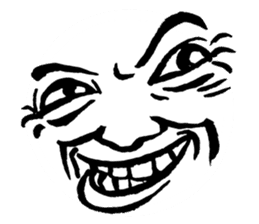 Mischievous face sticker #7183673