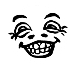 Mischievous face sticker #7183681