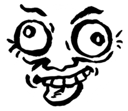 Mischievous face sticker #7183687