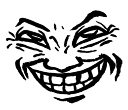 Mischievous face sticker #7183689