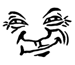 Mischievous face sticker #7183690