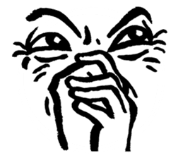 Mischievous face sticker #7183693