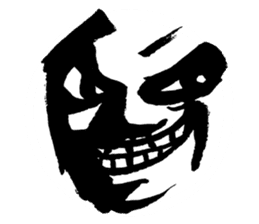 Mischievous face sticker #7183703