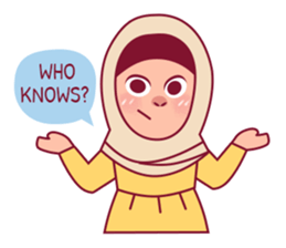 Jihab - Muslim - Girl Sticker Set sticker #7225325