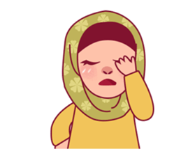 Jihab - Muslim - Girl Sticker Set sticker #7225326