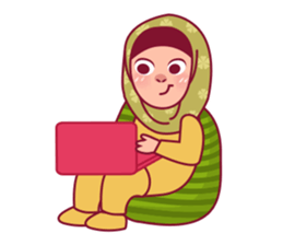 Jihab - Muslim - Girl Sticker Set sticker #7225328