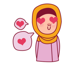 Jihab - Muslim - Girl Sticker Set sticker #7225329