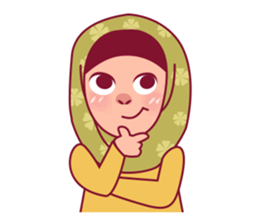 Jihab - Muslim - Girl Sticker Set sticker #7225331