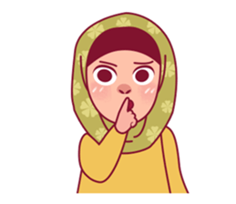Jihab - Muslim - Girl Sticker Set sticker #7225338