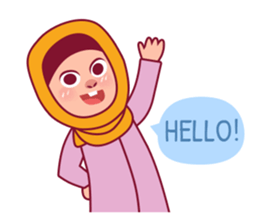 Jihab - Muslim - Girl Sticker Set sticker #7225344