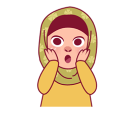 Jihab - Muslim - Girl Sticker Set sticker #7225348