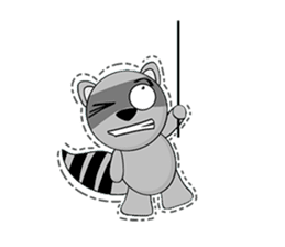 MR.BUDDY: Racoon & Fox sticker #7326593