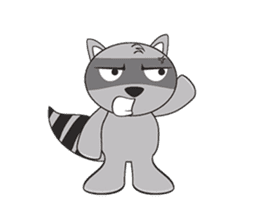 MR.BUDDY: Racoon & Fox sticker #7326601