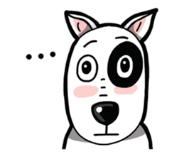 Bull Terrier White Dog sticker #7353604