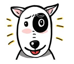 Bull Terrier White Dog sticker #7353606