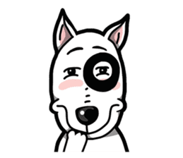 Bull Terrier White Dog sticker #7353611