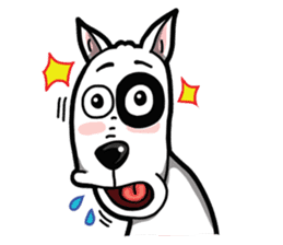 Bull Terrier White Dog sticker #7353616