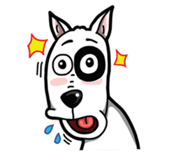 Bull Terrier White Dog sticker #7353616