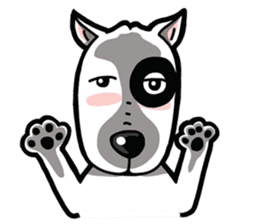 Bull Terrier White Dog sticker #7353618