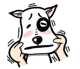 Bull Terrier White Dog sticker #7353619