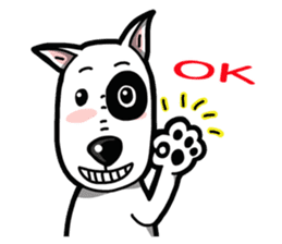 Bull Terrier White Dog sticker #7353620