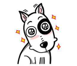 Bull Terrier White Dog sticker #7353622