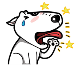 Bull Terrier White Dog sticker #7353624