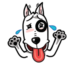 Bull Terrier White Dog sticker #7353626