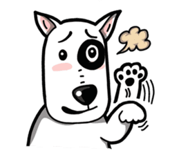Bull Terrier White Dog sticker #7353629