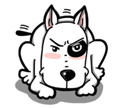 Bull Terrier White Dog sticker #7353633