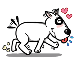 Bull Terrier White Dog sticker #7353636