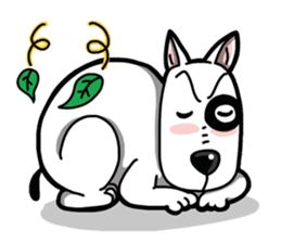 Bull Terrier White Dog sticker #7353637