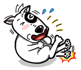 Bull Terrier White Dog sticker #7353638