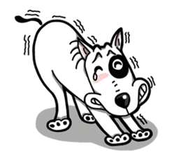 Bull Terrier White Dog sticker #7353641