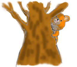 Scheming bear sticker #7631620