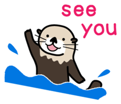 Sea creature Rakko(sea otter)  Sticker 1 sticker #7646221