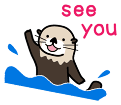 Sea creature Rakko(sea otter)  Sticker 1 sticker #7646221