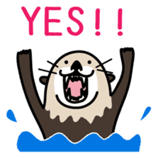 Sea creature Rakko(sea otter)  Sticker 1 sticker #7646222