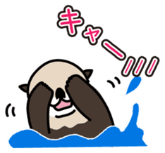 Sea creature Rakko(sea otter)  Sticker 1 sticker #7646224
